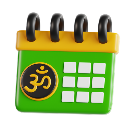 Calendario diwali  3D Icon