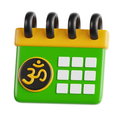 Calendario diwali  3D Icon