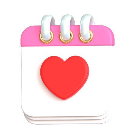 Calendário do amor  3D Icon