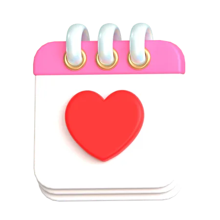 Calendário do amor  3D Icon