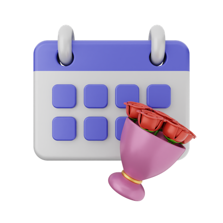 Calendário de amor  3D Icon