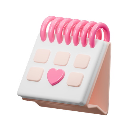 Calendário de amor  3D Icon