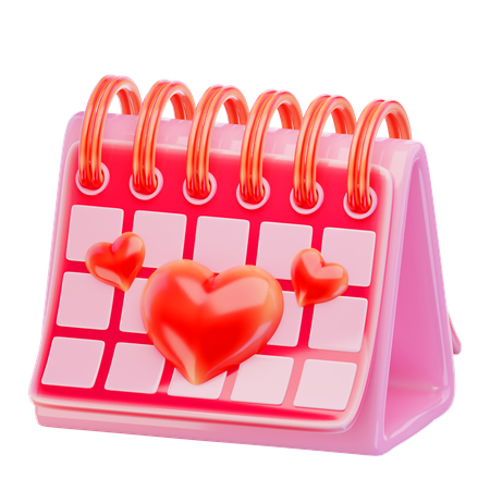 Calendário de amor  3D Icon