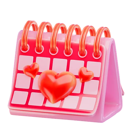 Calendário de amor  3D Icon