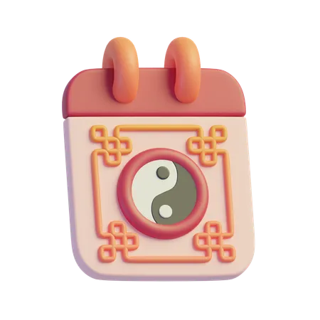 Calendário do ano novo chinês  3D Icon