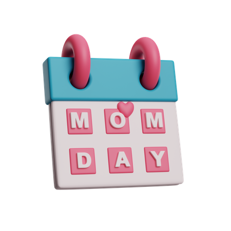 Calendário do dia das mães  3D Icon