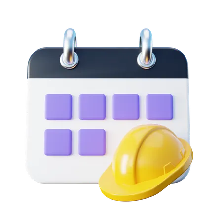 Calendário do dia do trabalho  3D Icon