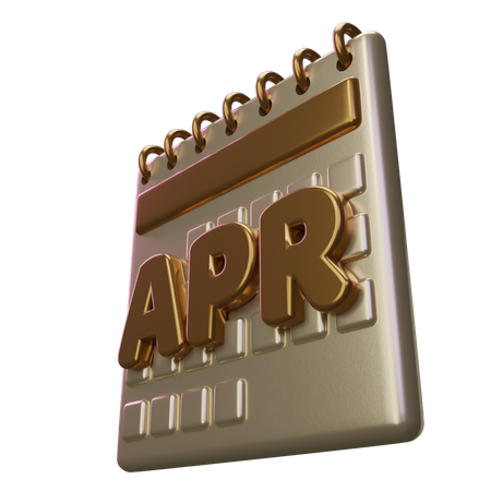 Calendário do mês de abril  3D Icon