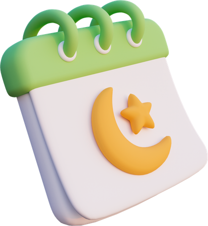 Calendário do Ramadã  3D Icon