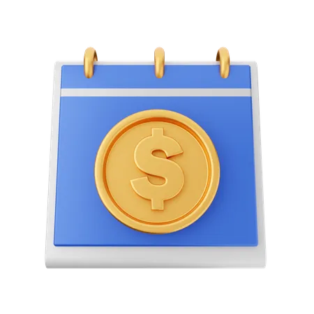 Calendario del dólar  3D Icon