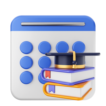 Calendario educativo  3D Icon