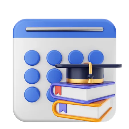 Calendario educativo  3D Icon