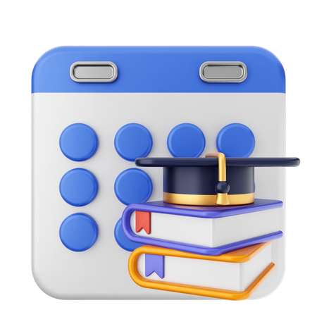 Calendario educativo  3D Icon