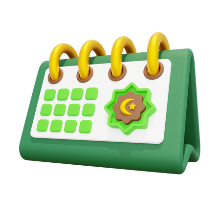 Calendario eid mubarak  3D Icon