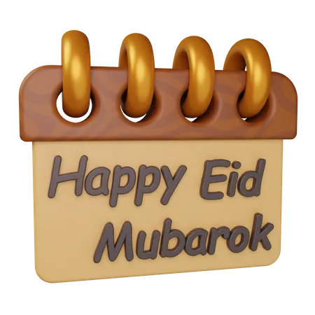 Calendário Eid Mubarak  3D Icon