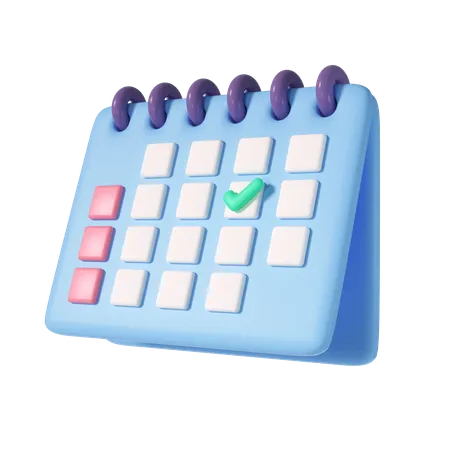 Icono De Calendario Mensual 3D Illustration