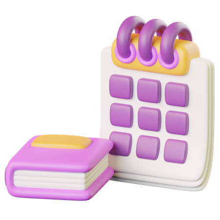 Calendário escolar  3D Icon