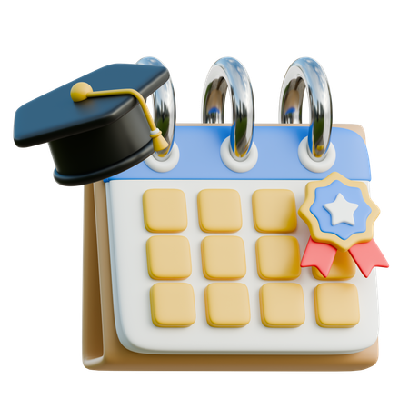 Calendario escolar  3D Icon