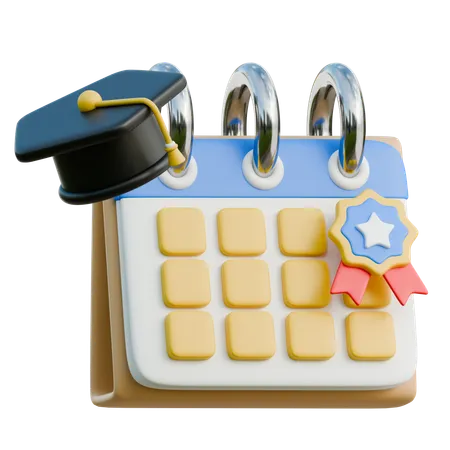 Calendario escolar  3D Icon