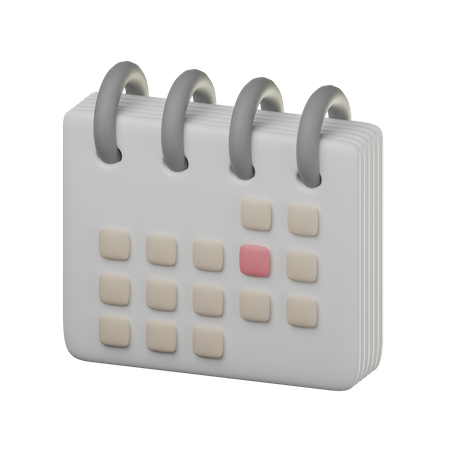 Calendario escolar  3D Icon