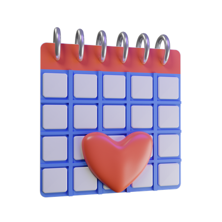 Calendario favorito  3D Illustration