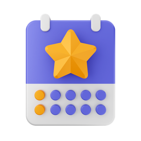 Calendario favorito  3D Icon