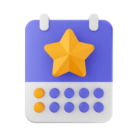 Calendario favorito  3D Icon