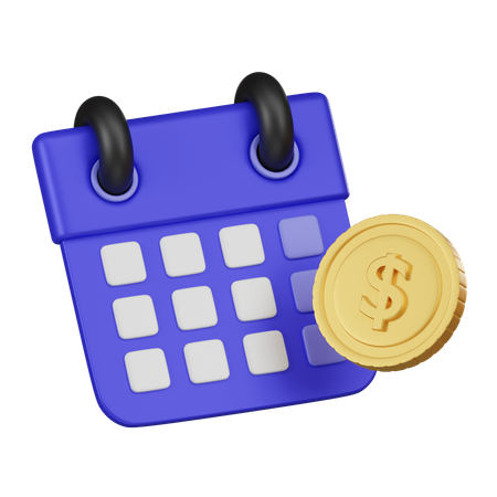 Calendário financeiro  3D Icon