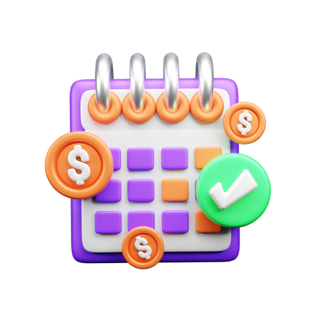 Calendário financeiro  3D Icon