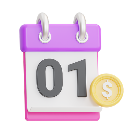 Calendário financeiro  3D Icon