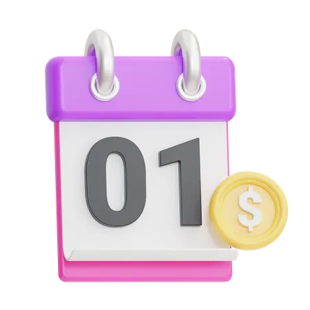 Calendário financeiro  3D Icon