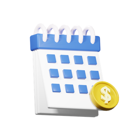 Calendário financeiro  3D Icon