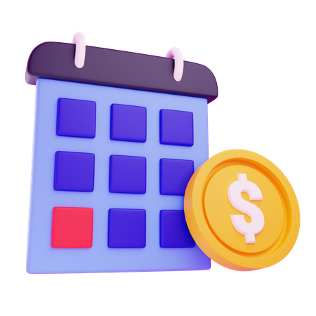 Calendário financeiro  3D Icon