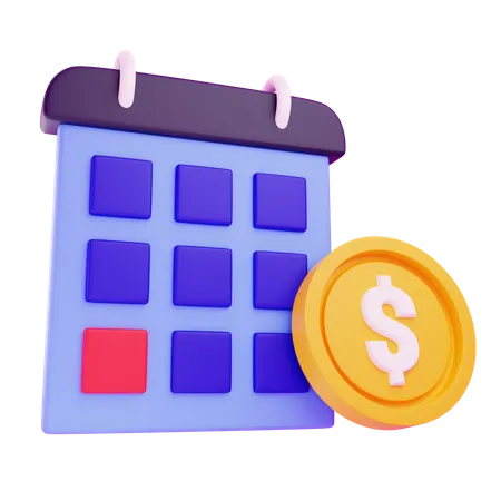 Calendario Financeiro 3 D Com Fundo Isolado 3D Icon