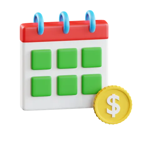 Calendario financiero  3D Icon