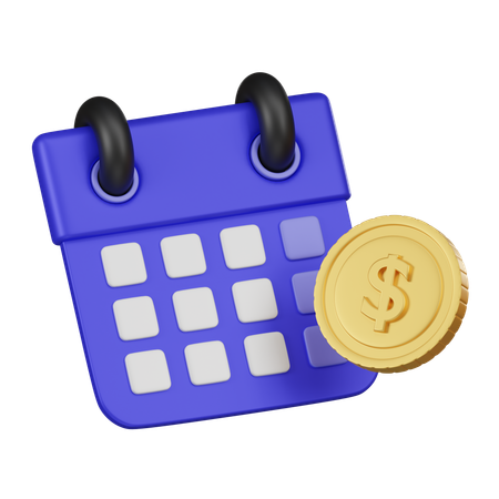 Calendario financiero  3D Icon