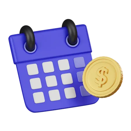 Calendario financiero  3D Icon