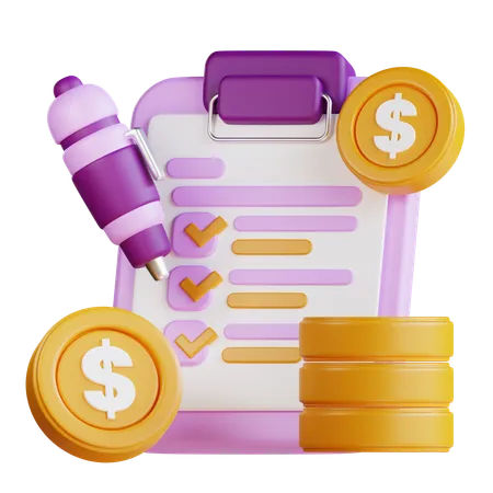 Calendario financiero  3D Icon