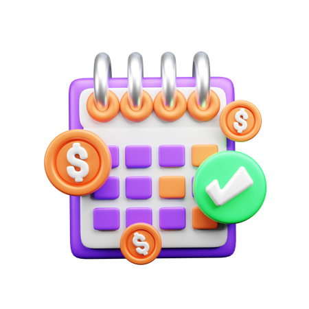 Calendario financiero  3D Icon