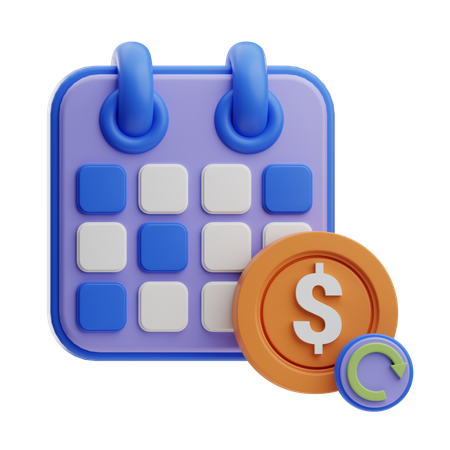 Calendario financiero  3D Icon