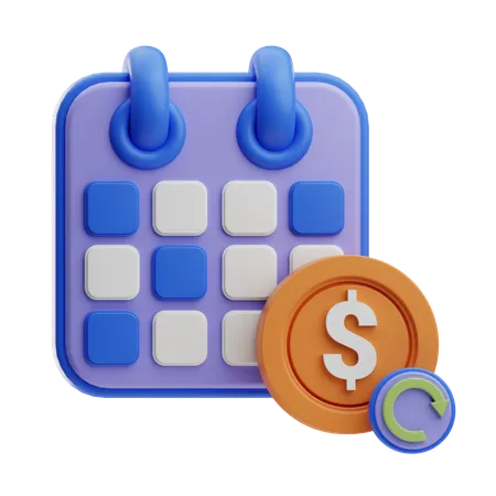 Calendario financiero  3D Icon