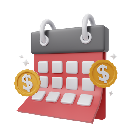 Calendario financiero  3D Icon