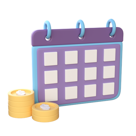 Calendario financiero  3D Icon