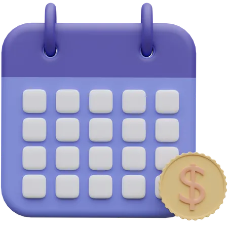 Calendario financiero  3D Icon