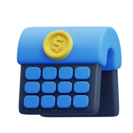 Calendario financiero  3D Icon