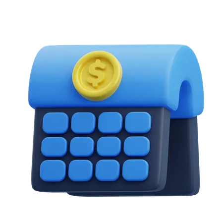 Calendario financiero  3D Icon