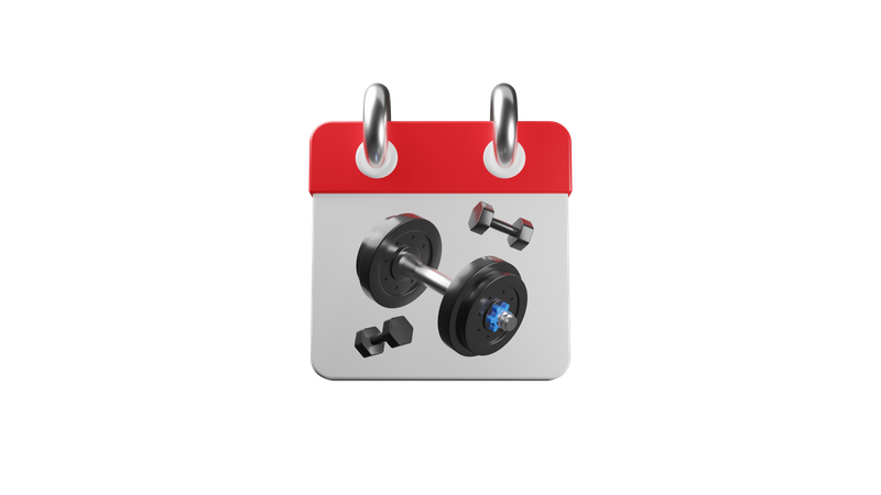 Calendario de fitness  3D Icon