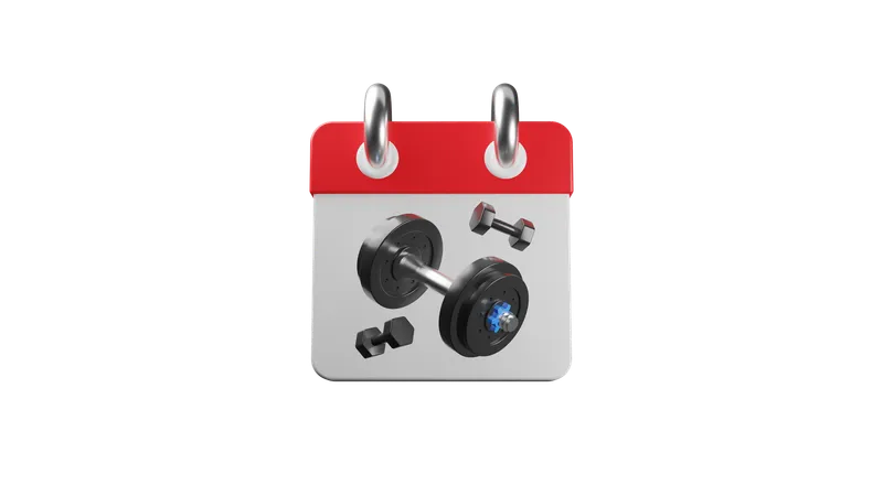 Calendario de fitness  3D Icon