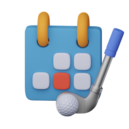 Calendario de golf  3D Icon