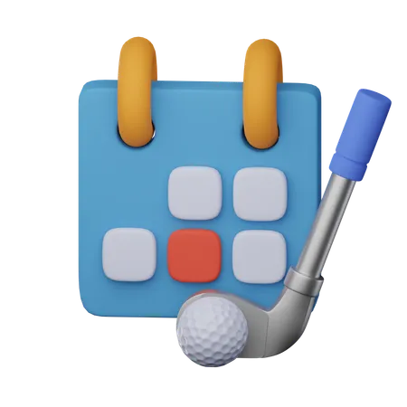 Calendario de golf  3D Icon